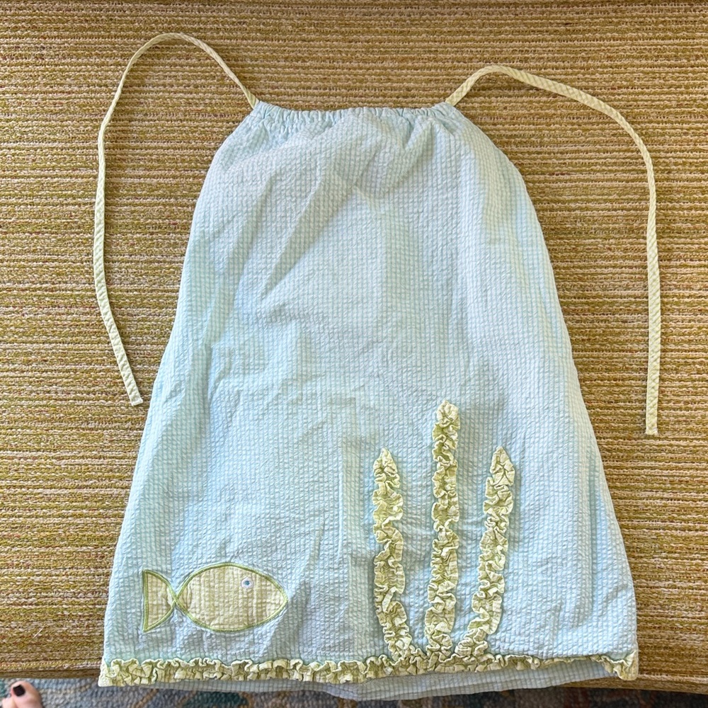 Blue and Yellow Fish Halter dress